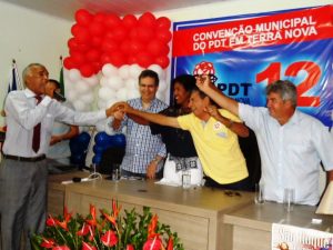 Pastor Sargento Isidorio - Félix Jr - Neide - Convenção do PDT de Terra Nova - 30-07-2016 - Divulgação
