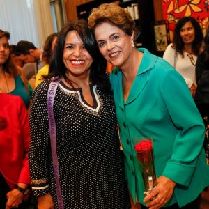 Sírley Soalheiro com Dilma Roussef - agosto de 2016.